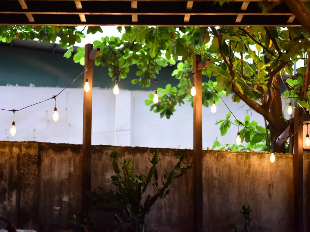 Outdoor living patio lighting detail in Port St. Lucie, FL